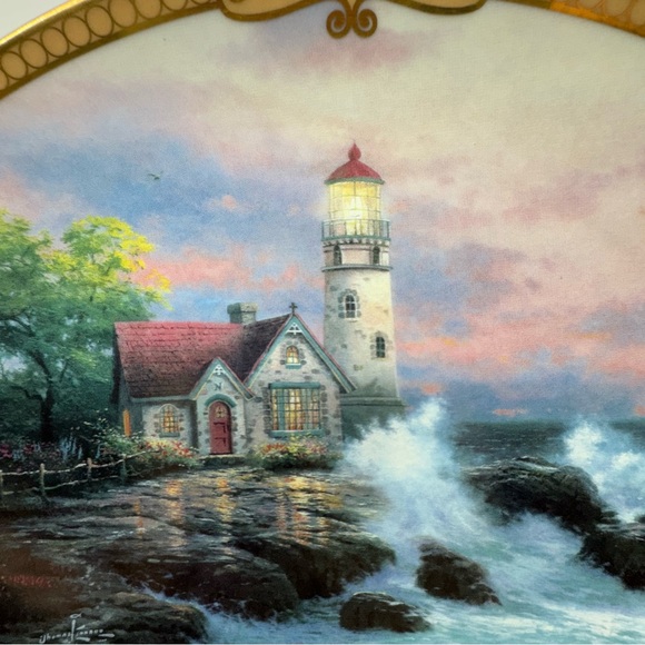 Thomas Kinkade 1st Issue Hope's Cottage Scenes Of Serenity Porcelain Art - Picture 2 of 10